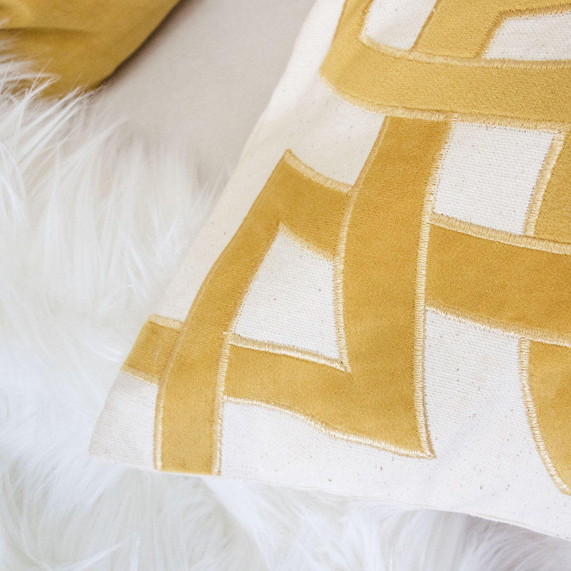 House of Hampton® Mcnair Geometric Cotton Indoor/Outdoor Throw Pillow